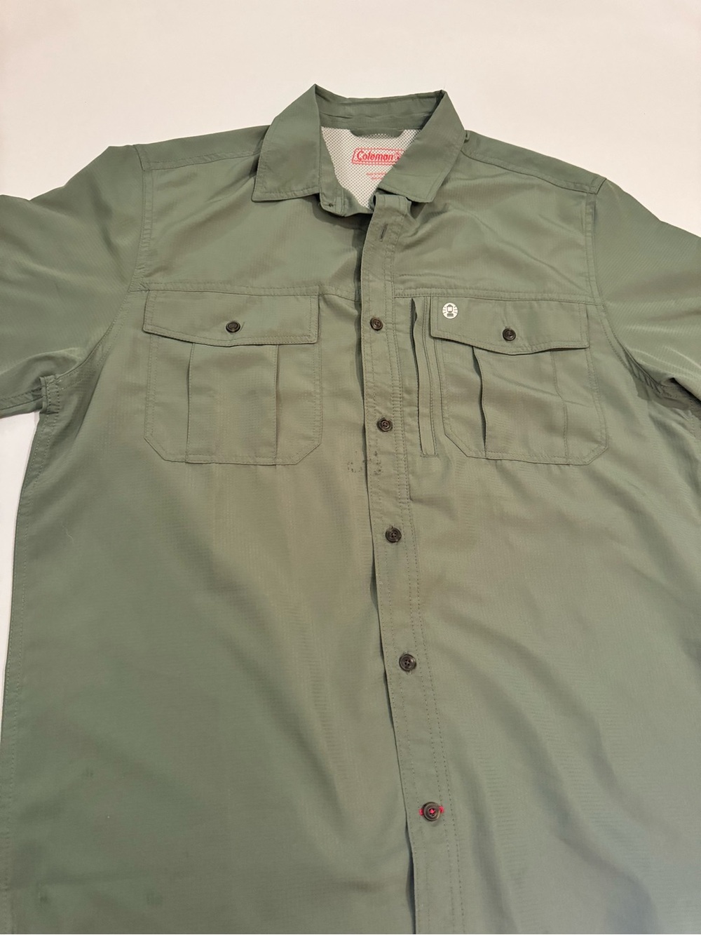 Coleman Olive Green Long Sleeve Utility Shirt